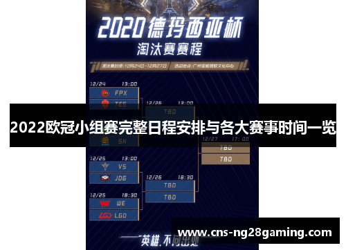 2022欧冠小组赛完整日程安排与各大赛事时间一览 2022欧冠小组赛完整日程安排与各大赛事时间一览